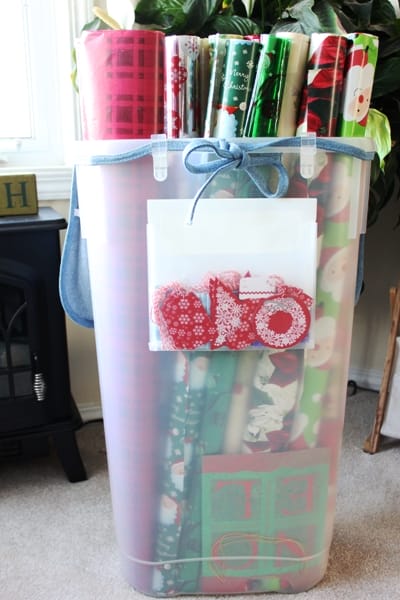 Organizing a Christmas Gift Wrap Center for an Organized Season