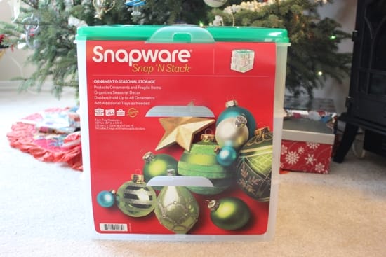 snapware christmas ornament storage box from