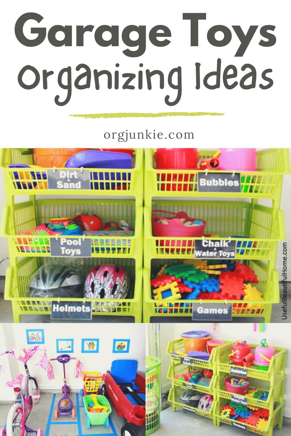 Garage Toys Organizing Ideas at I'm an Organizing Junkie blog