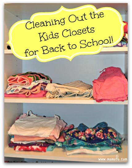 Cleaning Out the Kid's Closet for Back to School