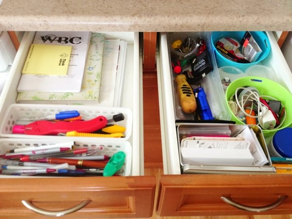 junk drawer organization after