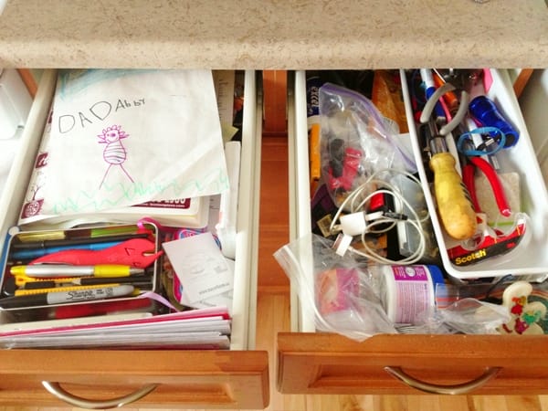 junk drawer organization before