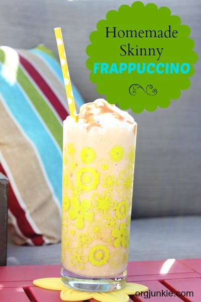 homemade skinny coffee frappuccino recipe at I'm an Organizing Junkie