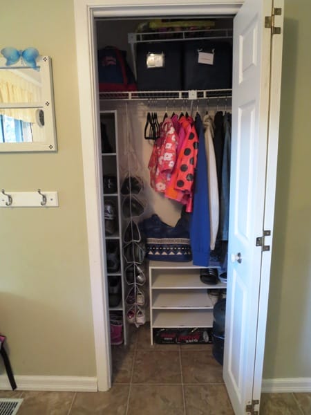 entryway closet after