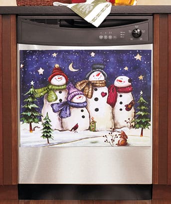snowman art for dishwasher