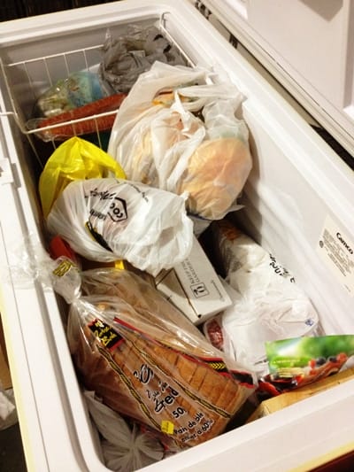 freezer organization before