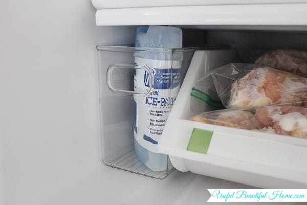 Every inch of space used in a top freezer
