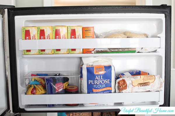 Freezer door organized