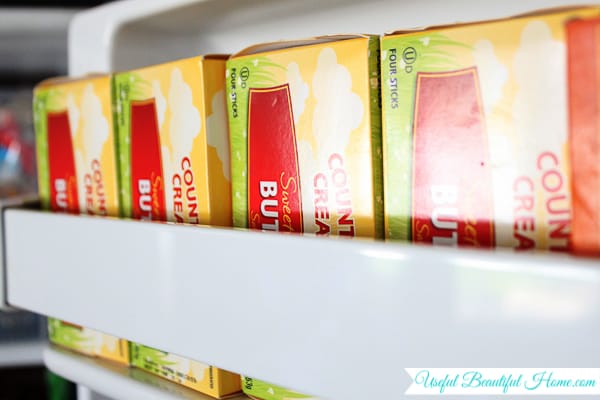 How to organize a top freezer and still have room for stockpiled items!