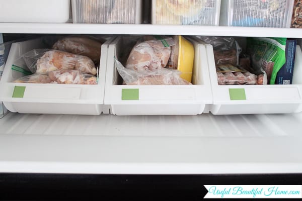 Just perfect for organizing freezer contents of a top freezer