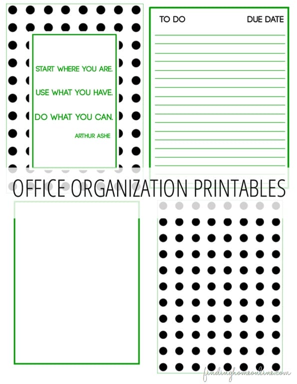 Free Office Organization Printables