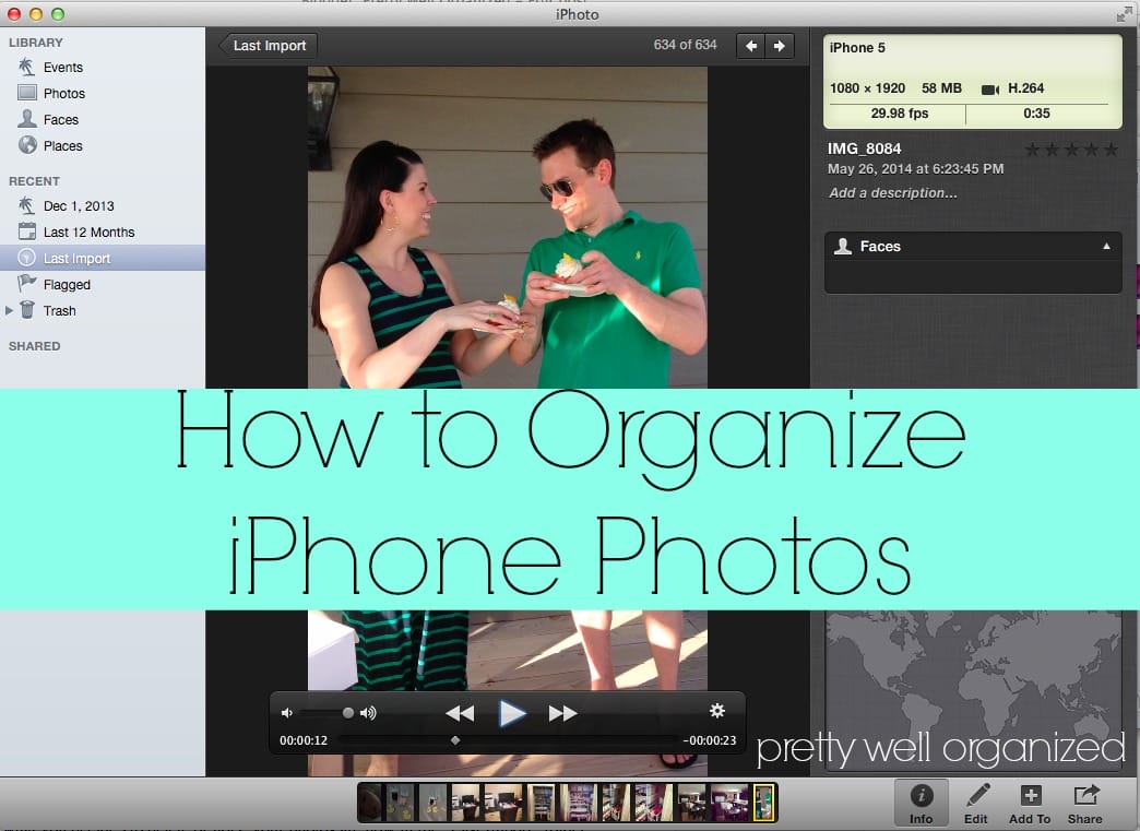 how to organize iPhone photos
