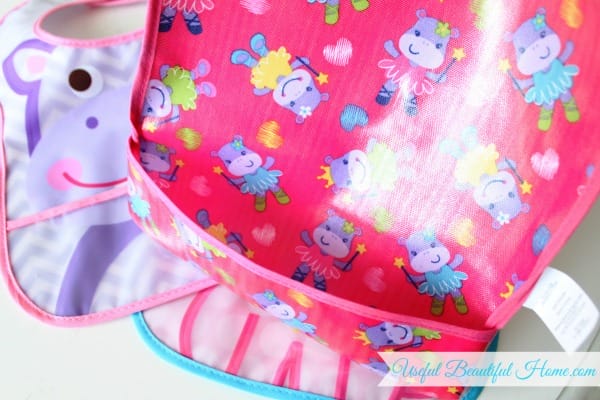 How to organize pocket style toddler bibs
