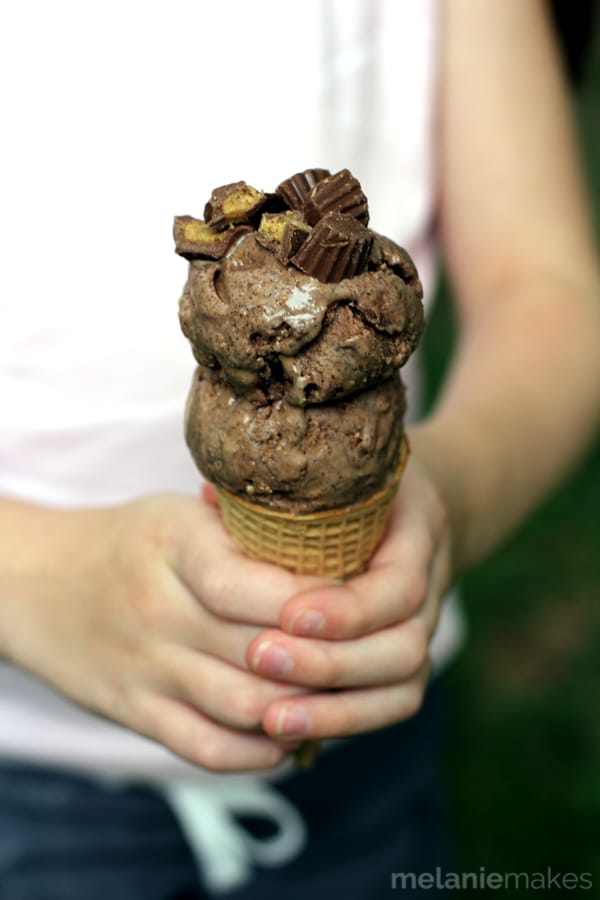 Chocolate Peanut Butter Cup Ice Cream - Brown Eyed Baker