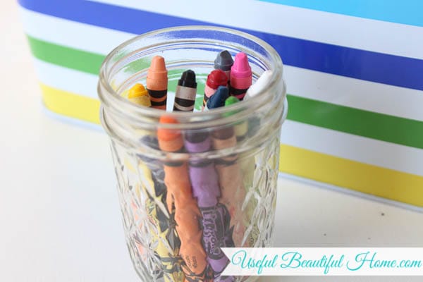 Jelly jar crayons, so simple and easy for kids to use during homeschool!