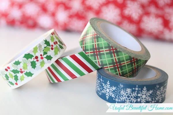 Love using washi tape for holiday labels.
