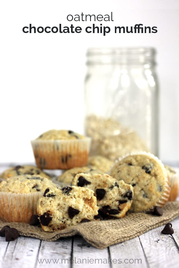 oatmeal chocolate chip muffins recipe at orgjunkie.com