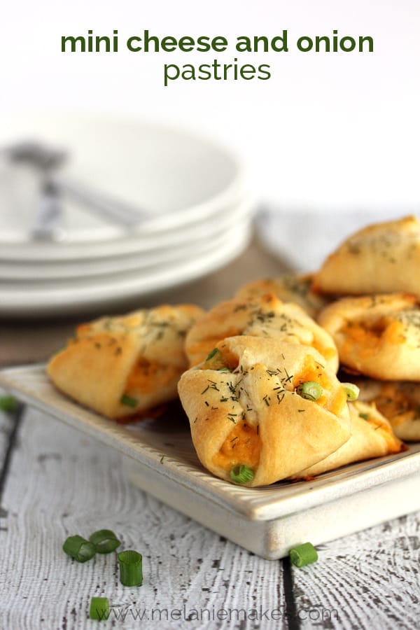 mini cheese and onion pastries