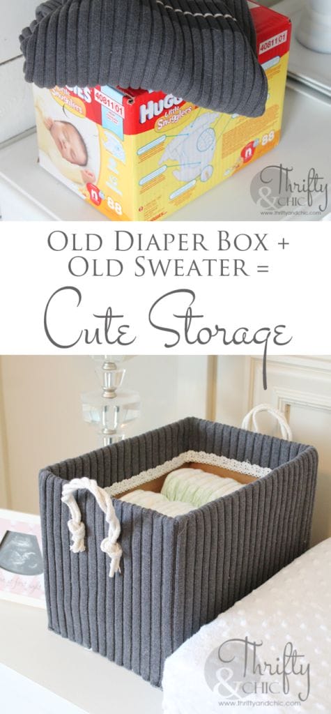 Cute Diaper Box Storage