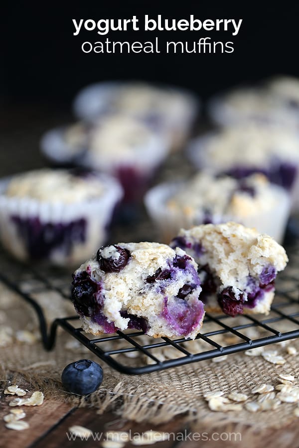 yogurt blueberry oatmeal muffins recipe at I'm an Organizing Junkie blog