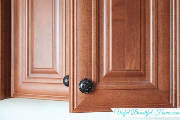 Using the inside of a cabinet door for organizing
