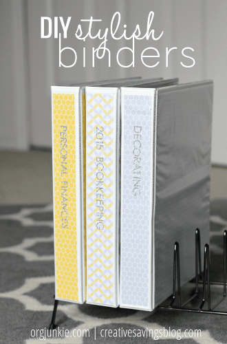 How to Cover Ugly Binders With Pretty Paper: DIY Notebooks