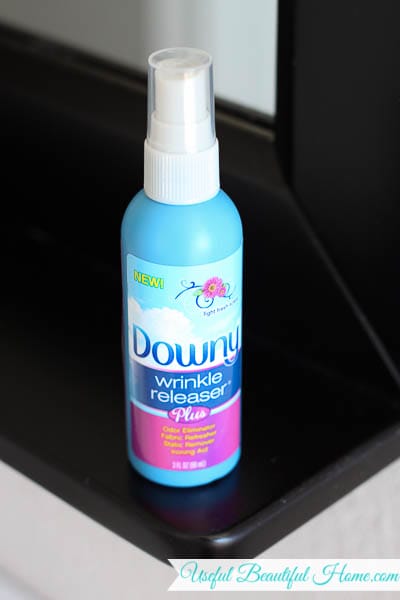 travel size wrinkle releaser kept in close is a quick fix when you don't have time to iron