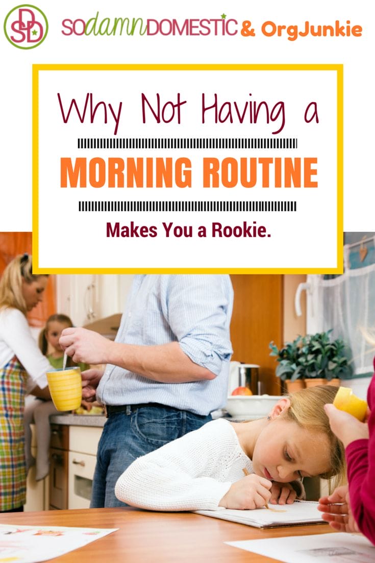 Why not having a morning routine makes you a rookie at I'm an Organizing Junkie blog