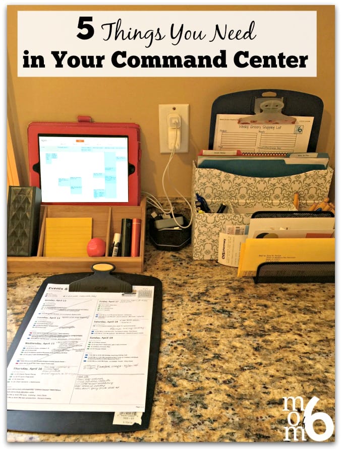 5 Things You Need in Your Command Center at I'm an Organizing Junkie blog