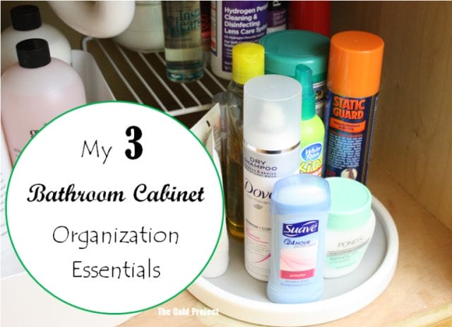 Is your bathroom cabinet cluttered and messy?  These three organizing tools might help!