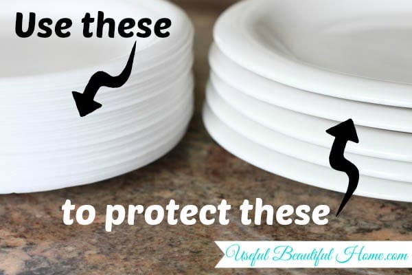 Use these foam plates to protect glass plates during a move