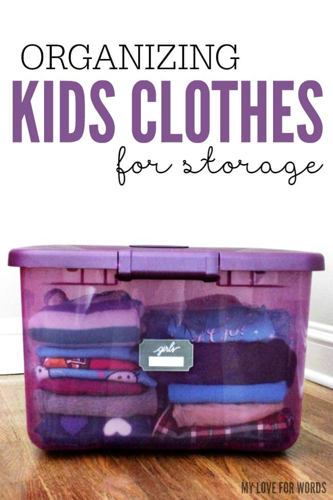 Organizing Kids Clothes for Storage