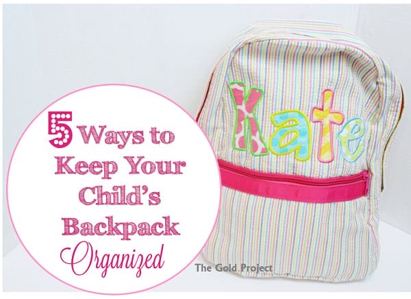Kids going back to school?  Here are some ways to help keep their backpack organized!
