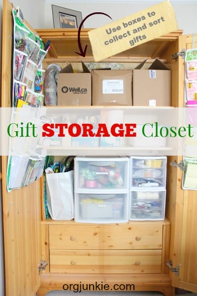 Gift Storage Armoire and Gift Tracking and Budget App