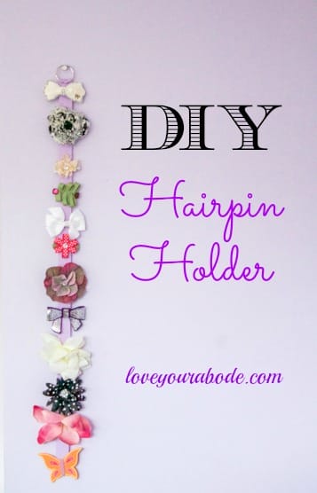 Simple DIY Hairpin Organizer at orgjunkie.com