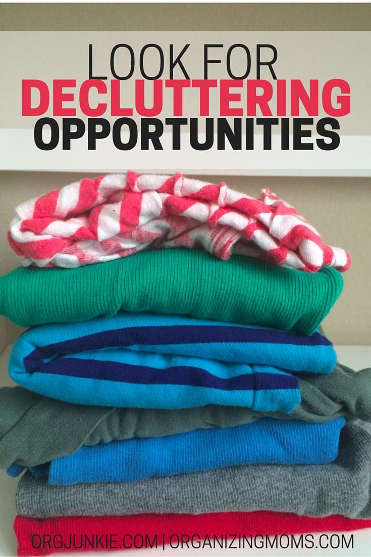 decluttering opportunities to seek out at I'm an Organizing Junkie blog