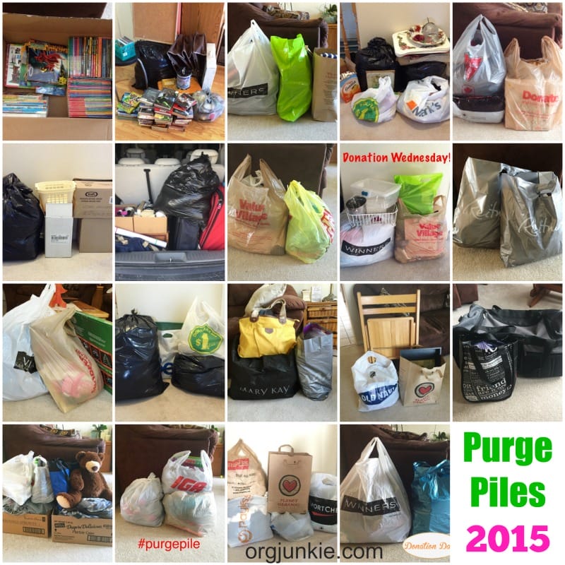 2015 Purge Piles at I'm an Organizing Junkie blog