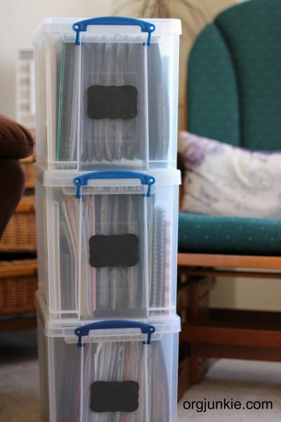 File Boxes for Organizing School Papers