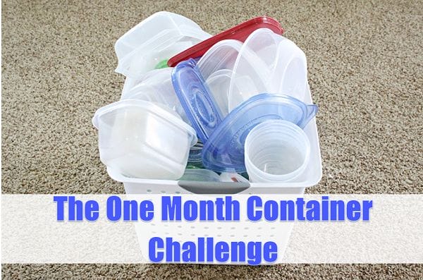 one month container challenge to help you declutter items in your kitchen!