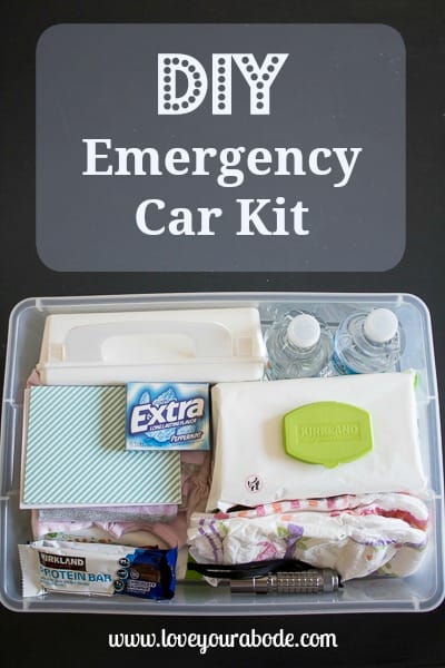 DIY Car Emergency Kit - organized essentials for your vehicle - I'm an Organizing Junkie blog