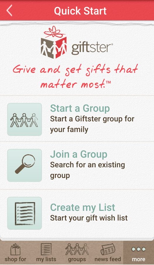 Organized for Christmas Task #4 Giftster