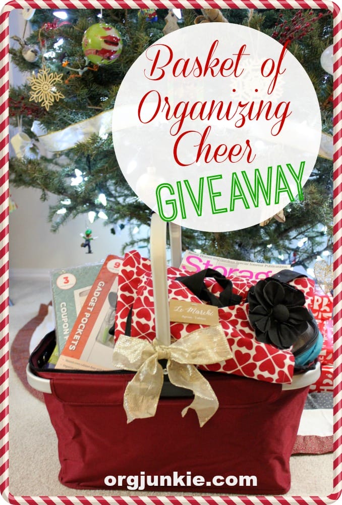 Basket of Organizing Cheer Giveaway at I'm an Organizing Junkie blog! Merry Christmas :)