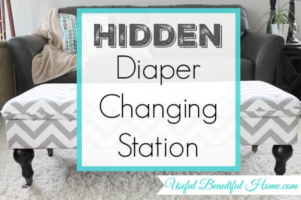 Hidden Diaper Changing Station at I'm an Organizing Junkie blog
