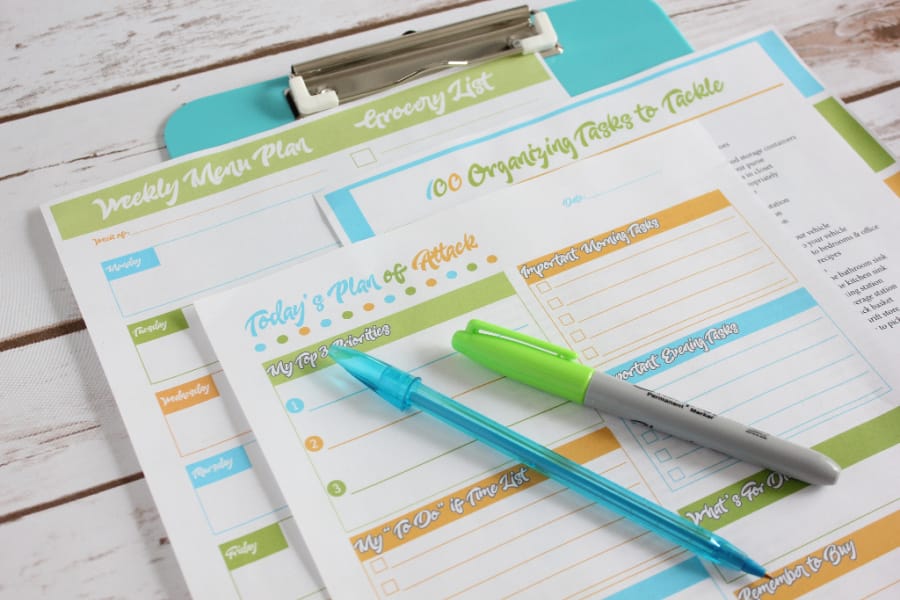 Free Printables for an Organized Day and Week!