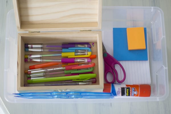 Organized Kids Craft Supplies - 4 different ways to do it at I'm an Organizing Junkie blog