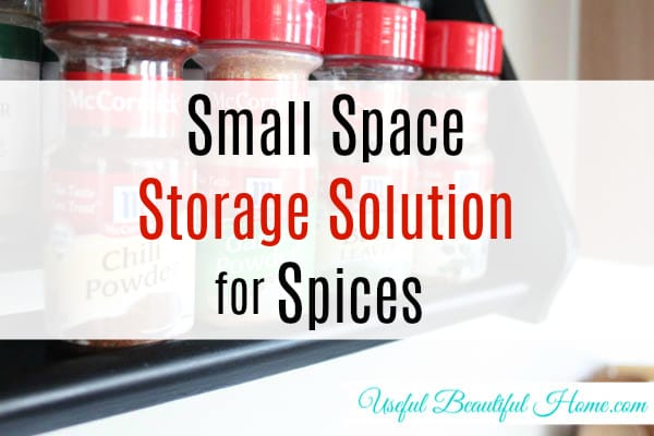 Small Space Storage Solution for Spices at I'm an Organizing Junkie blog