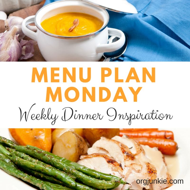 Menu Plan Monday for the week of October 2/17 - weekly dinner inspiration to help you get dinner on the table with less stress and chaos
