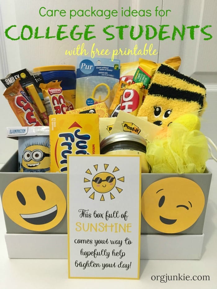 Christmas Care Package For College Students - Sunshine and Rainy Days