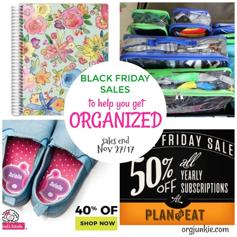 Black Friday Sales to help you get organized at I'm an Organizing Junkie blog