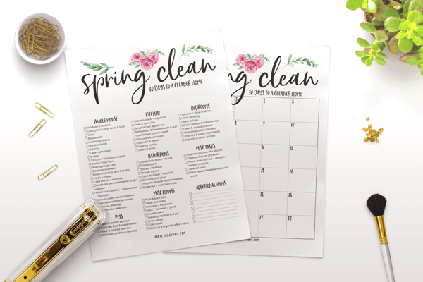 Spring Clean in 30 Schedule